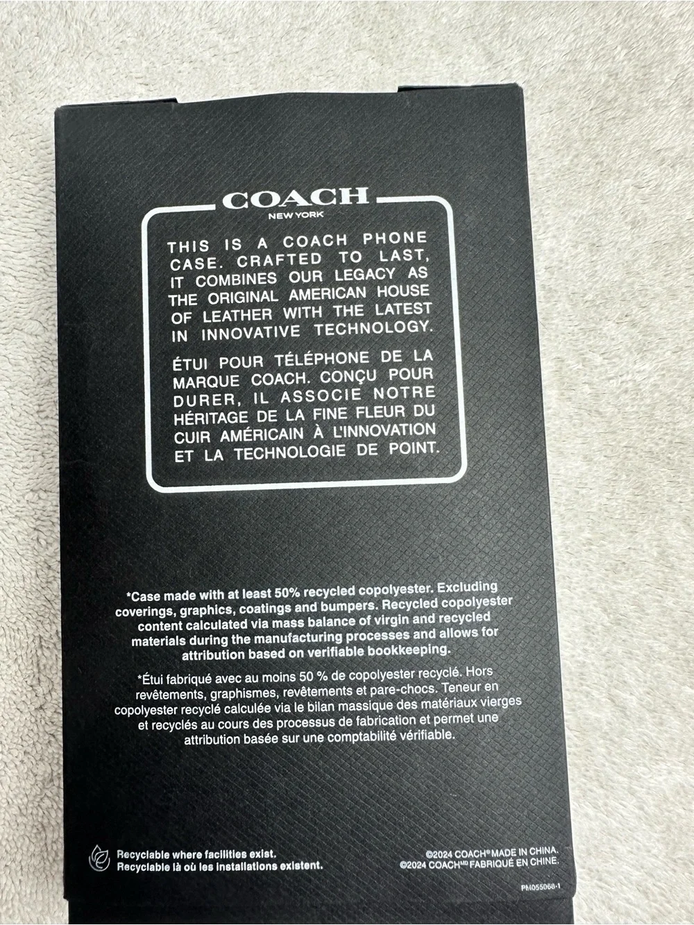 COACH Brown Folio Case for 2024 iPhone